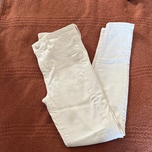 American Eagle Outfitters Women's Cream Skinny Jeans